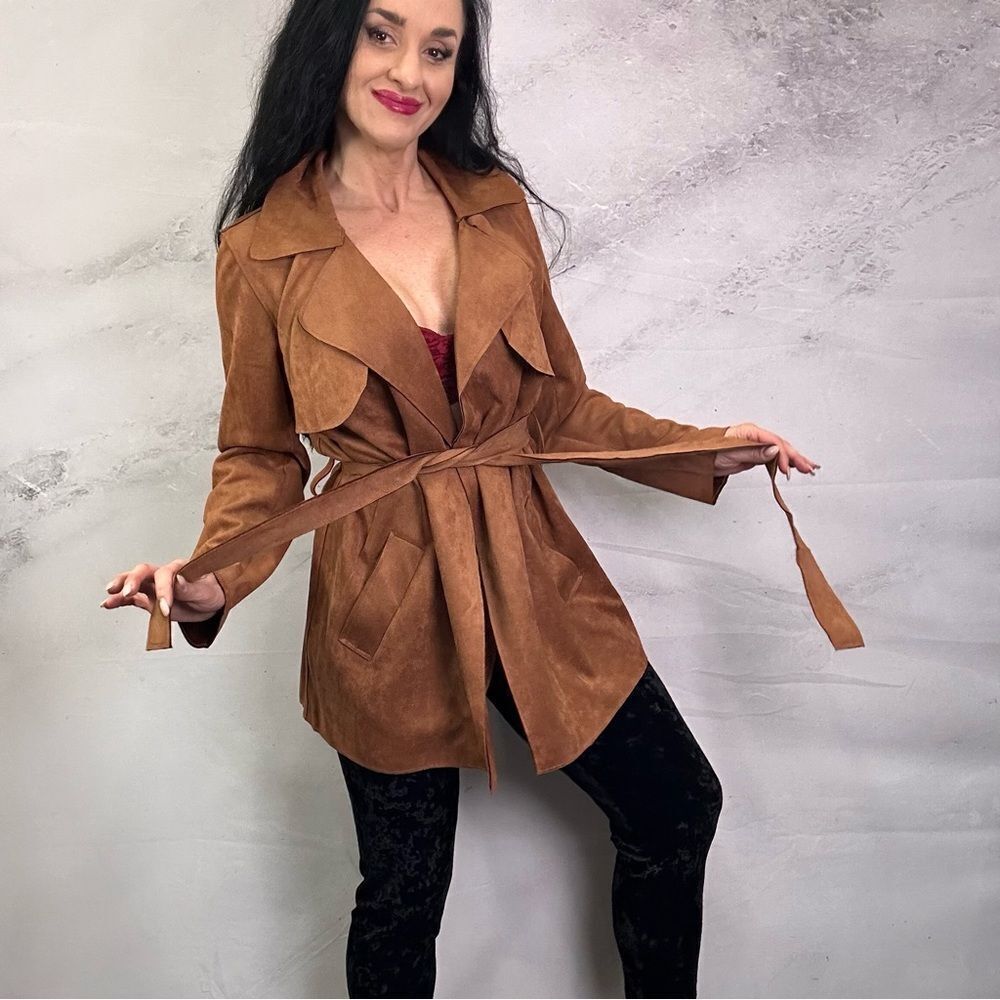 NWT Tahari faux leather jacketed jacket coat blazer